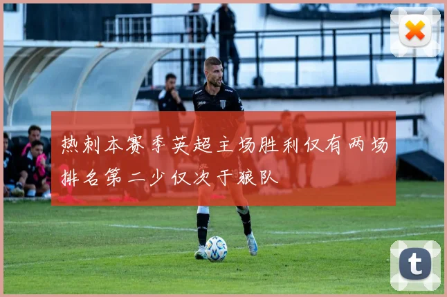 热刺本赛季英超主场胜利仅有两场排名第二少仅次于狼队
